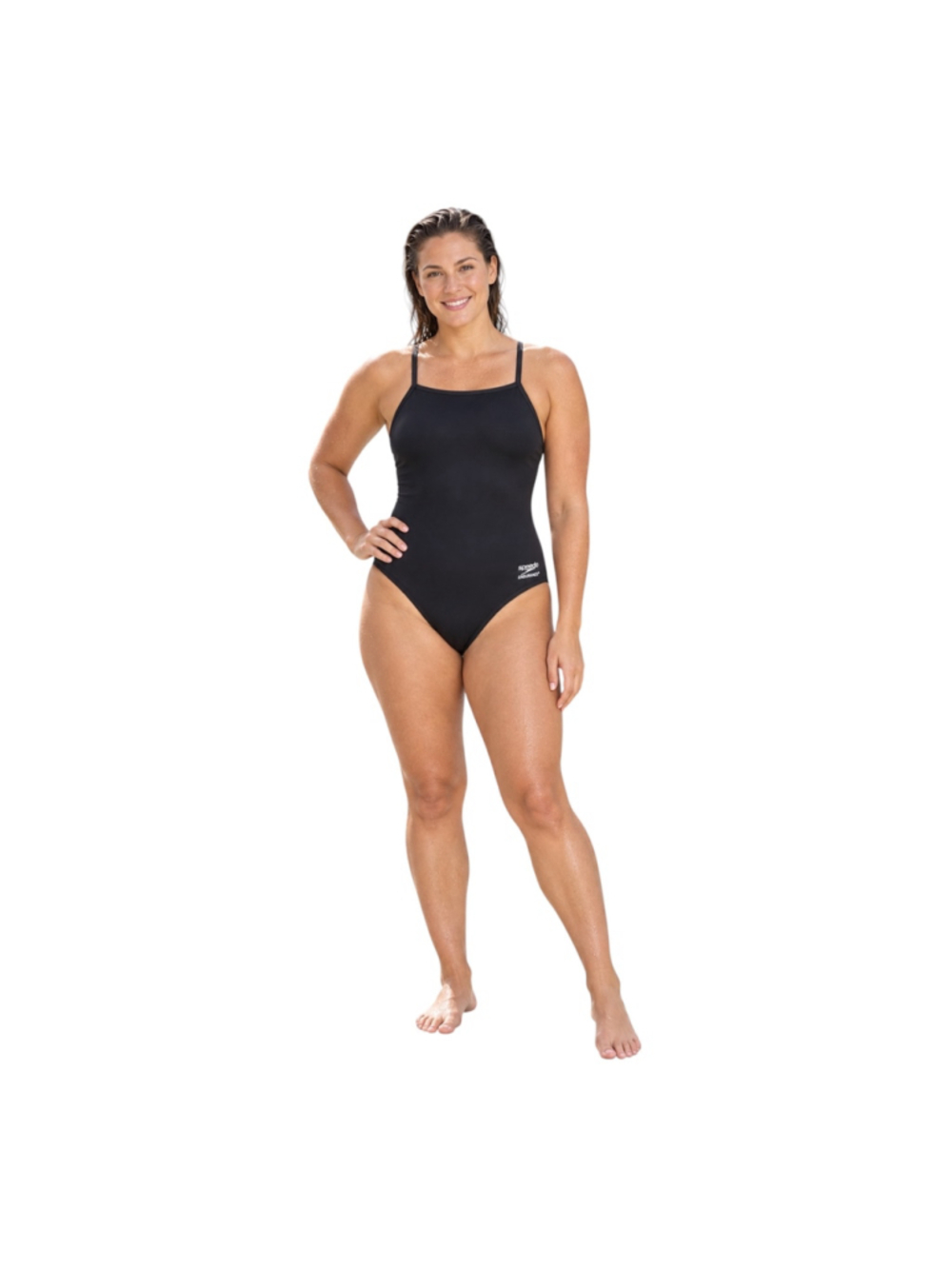 Speedo Women’s 14/40 Black Endurance+ Crossback One-Piece Swimsuit NWT